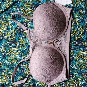 AUDEN PUSH UP DEMI COVERAGE RACERBACK BRA 34 D